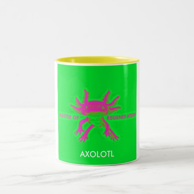 Caneca De Café Em Dois Tons axolotl (Centro)