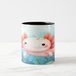 Caneca De Café Em Dois Tons Axolotl Mug - Cute Underwater Salamander Gift