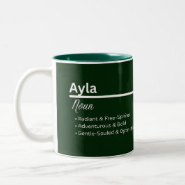 Caneca De Café Em Dois Tons Ayla Personalized Name Coffee Mug