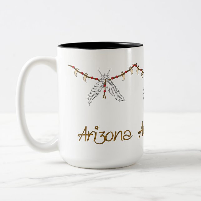 Caneca De Café Em Dois Tons AZ Feather Necklace (Esquerda)