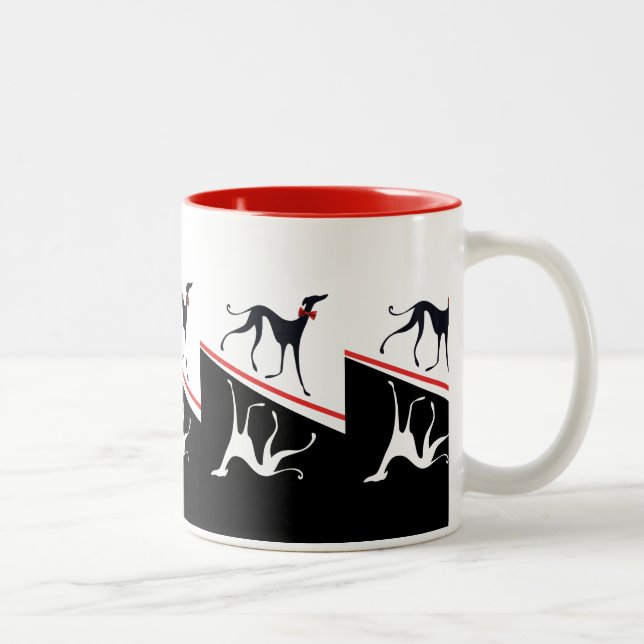 Caneca De Café Em Dois Tons Azawakhs em festa! (Direita)