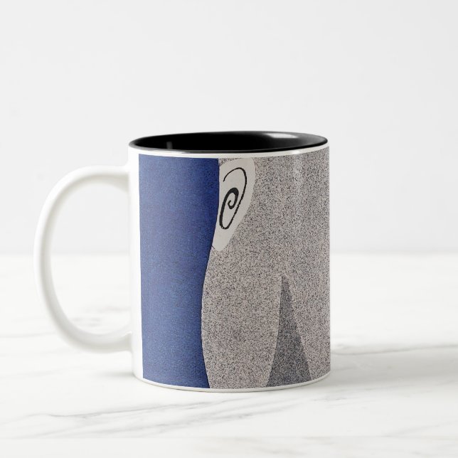 Caneca De Café Em Dois Tons Azul (Esquerda)