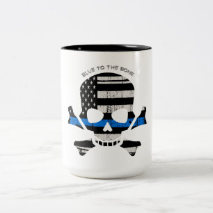 Caneca De Café Em Dois Tons Azul ao Osso (cor)