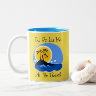 Caneca De Café Em Dois Tons Azul e amarelo eu preferencialmente estaria na