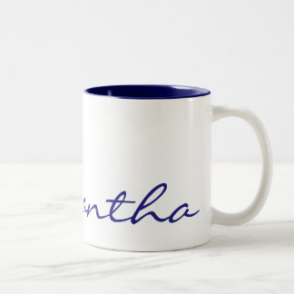 Caneca De Café Em Dois Tons azul elegante e moderno trendor chic