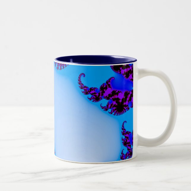 Caneca De Café Em Dois Tons Azul frágil (Direita)