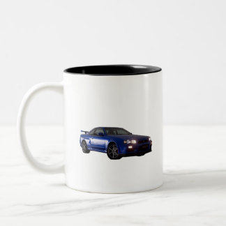 Caneca De Café Em Dois Tons azul gtr do bayside r34