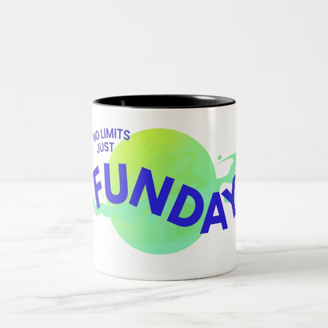 Caneca De Café Em Dois Tons Azul Moderno Sem Limites Apenas A Mug Fundiária (Centro)