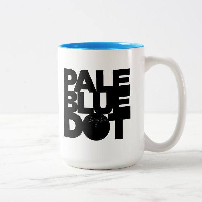 Caneca De Café Em Dois Tons Azul pálido (Direita)