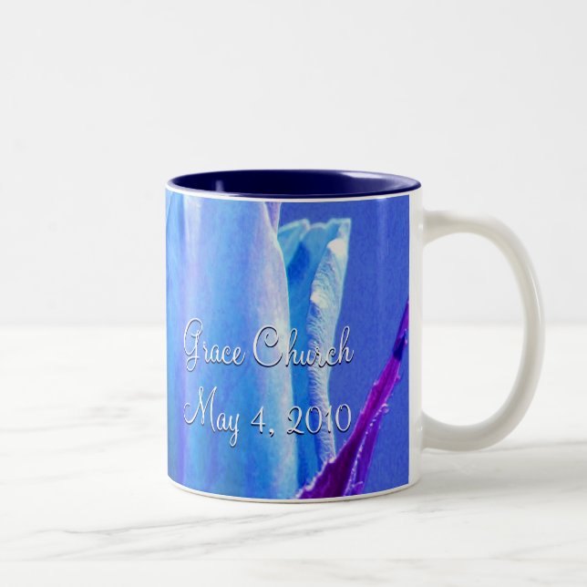 Caneca De Café Em Dois Tons Azul Rosa Delight (Direita)