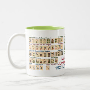 Caneca De Café Em Dois Tons Azulejos Americanos Mah Jongg