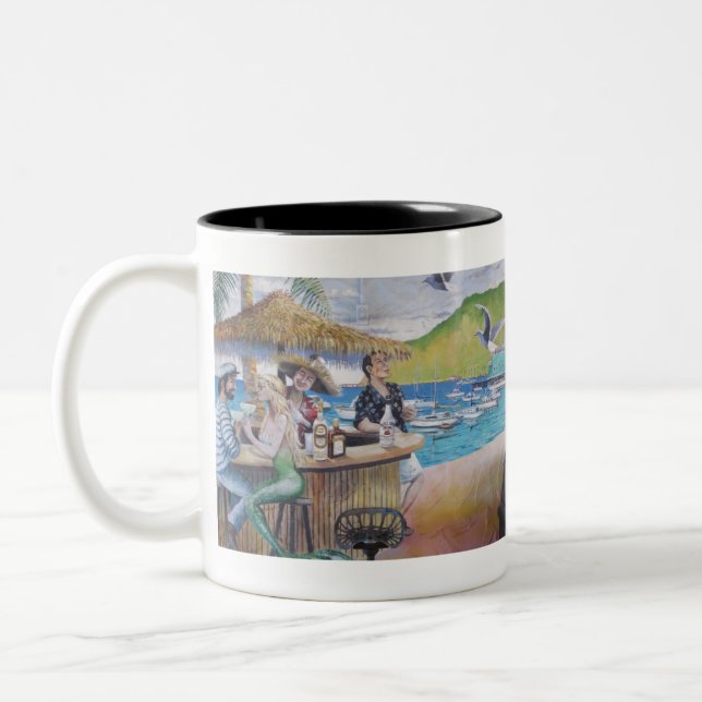 CANECA DE CAFÉ EM DOIS TONS AZULEJOS DA ILHA DA CATALINA (Esquerda)