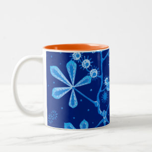Caneca De Café Em Dois Tons Azure Frost Flower Mug