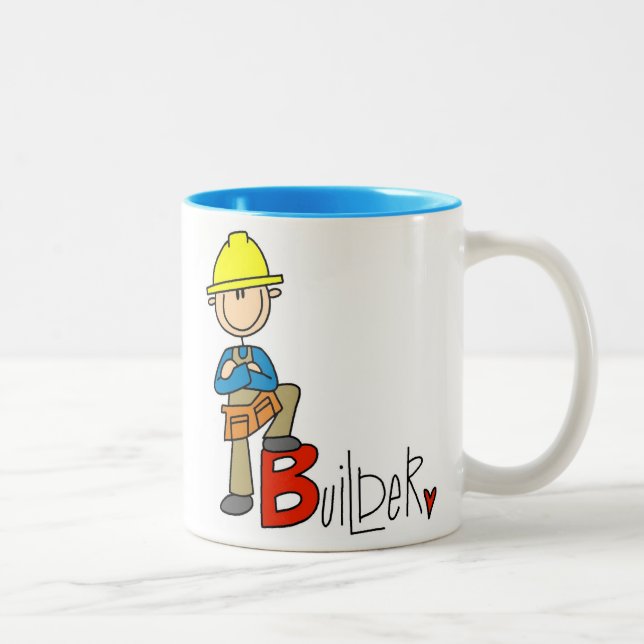 Caneca De Café Em Dois Tons B é para Construtor (Direita)