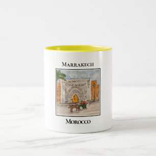 Caneca De Café Em Dois Tons Bab Agnaou, Main Gate, Marrakech, Marrocos