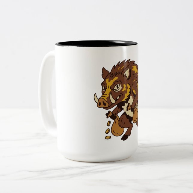 Caneca De Café Em Dois Tons Babi Ngepet (Frente Esquerda)