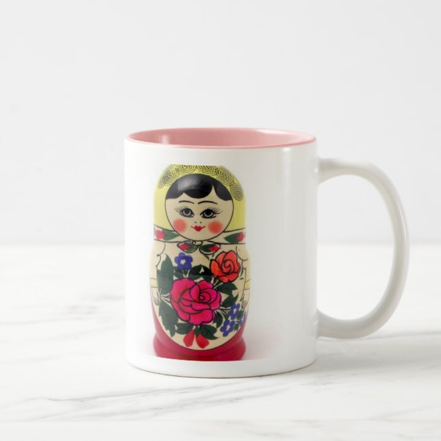 Caneca De Café Em Dois Tons babushka (Direita)