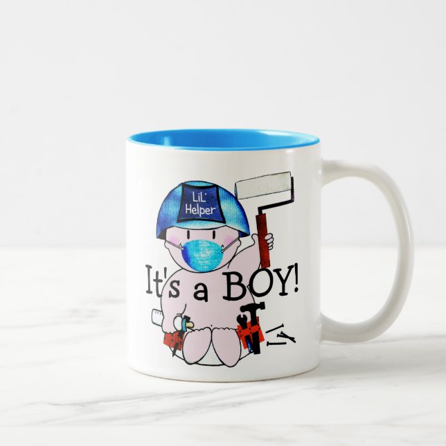 Caneca De Café Em Dois Tons Baby Boy Carpenter Stud Mug (Direita)