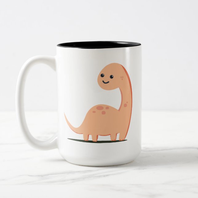 Caneca De Café Em Dois Tons Baby Dino (Esquerda)