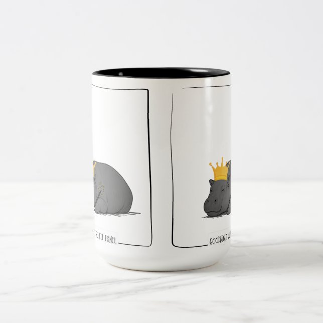 Caneca De Café Em Dois Tons Baby Pygmy Hippo - Mug  (Centro)