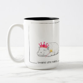 Caneca De Café Em Dois Tons Baby Pygmy Hippo Princess Mug