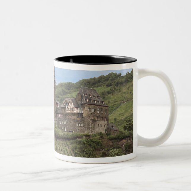Caneca De Café Em Dois Tons Bacharach, Alemanha, Castelo de Stahleck, Schloss (Direita)