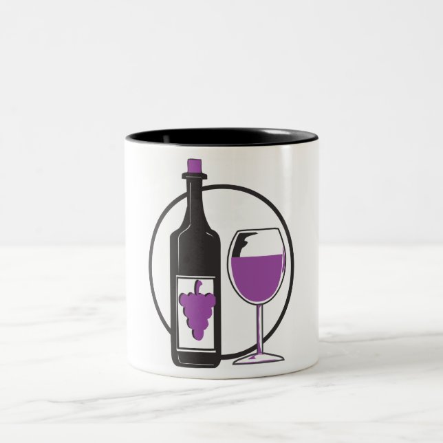 Caneca De Café Em Dois Tons Bachelorette Red wine Party (Centro)