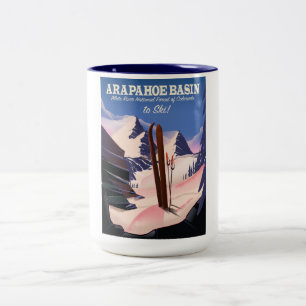 Caneca De Café Em Dois Tons Bacia Arapahoe, Esqui na Floresta Nacional White R