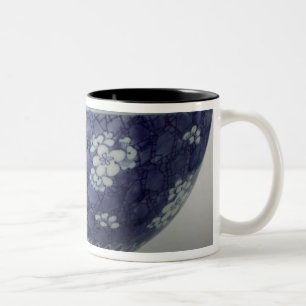 Caneca De Café Em Dois Tons Bacia decorada com flor de cerejeira