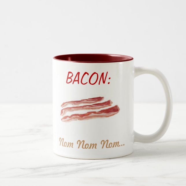 Caneca De Café Em Dois Tons Bacon: Acima em sua caneca (Direita)