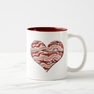 Caneca De Café Em Dois Tons Bacon Hearted