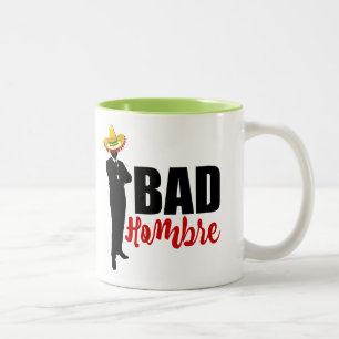 Caneca De Café Em Dois Tons Bad Hombre Silhouette e Sombrero
