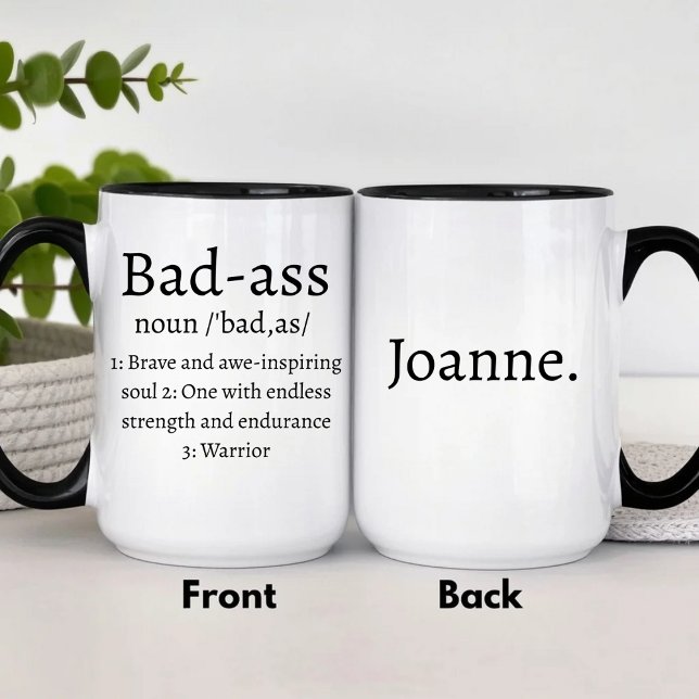 Caneca De Café Em Dois Tons Badass Definition (Criador carregado)