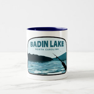 Caneca De Café Em Dois Tons Badin Lake North Carolina Fish Rod