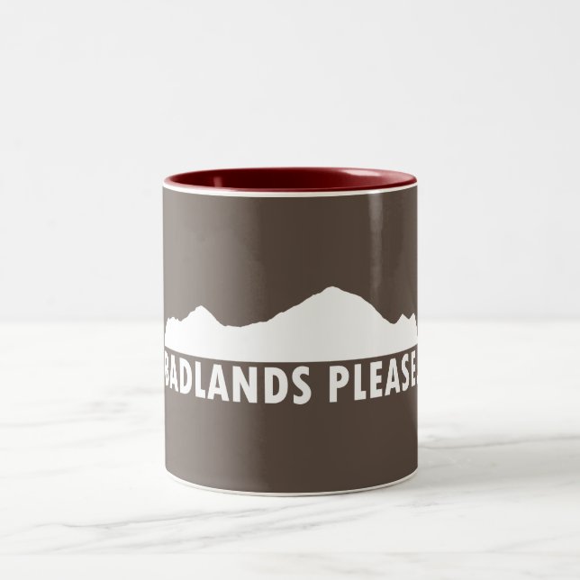 Caneca De Café Em Dois Tons Badlands Por Favor (Centro)