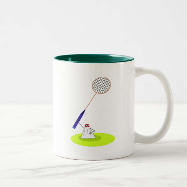 Caneca De Café Em Dois Tons Badminton (Direita)