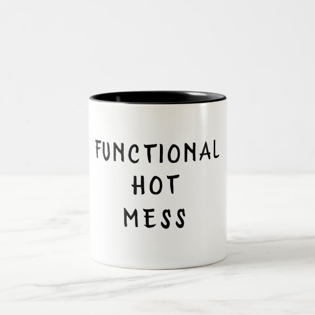Caneca De Café Em Dois Tons Bagunça Quente Funcional (Centro)