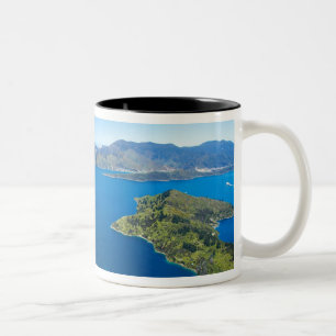 Caneca De Café Em Dois Tons Baía de Torea, rainha Charlotte Sound, Marlborough