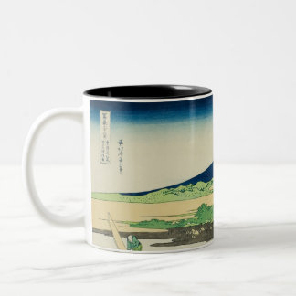 Caneca De Café Em Dois Tons Baía Tagonoura perto de Ejiri no Tokaido