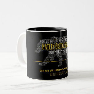 Caneca De Café Em Dois Tons Bailey Bridge PTSA - Somos Todos Ursos Mug