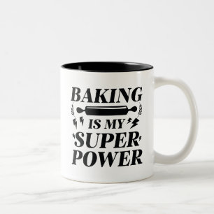 Caneca De Café Em Dois Tons Baking É Minha Superpotência