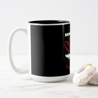 Caneca De Café Em Dois Tons Balança de Coração Personalizada para Mãe e Pai Pr