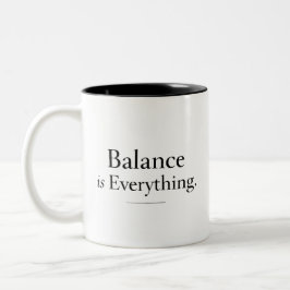 Caneca De Café Em Dois Tons Balance Your Qi Mug Minimalist Acupuncture Mug