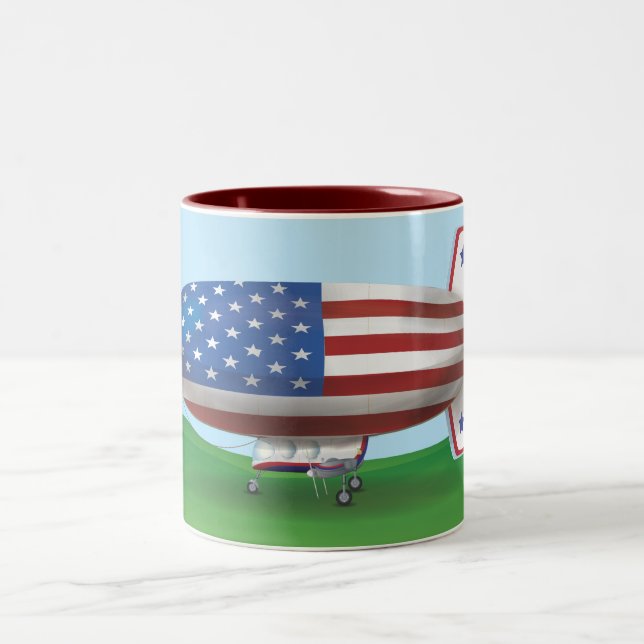 Caneca De Café Em Dois Tons Balão dirigível (Centro)