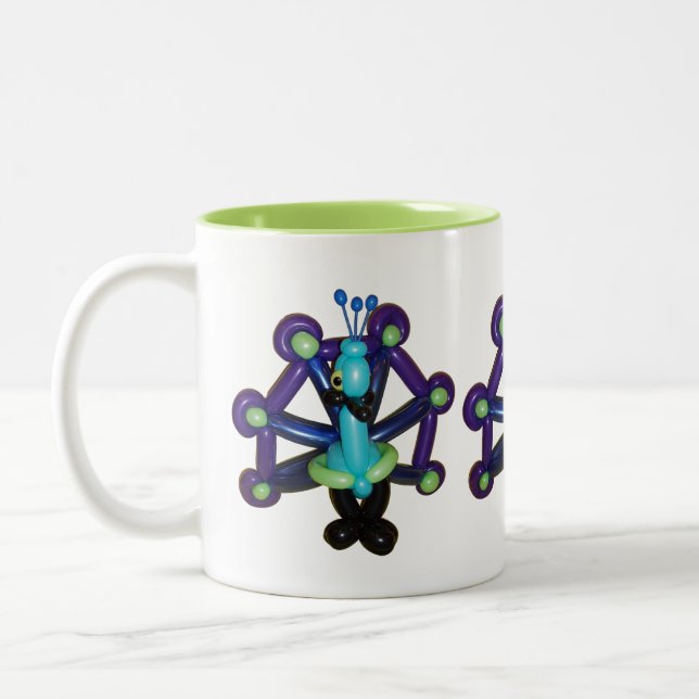 Caneca De Café Em Dois Tons Balão Peacock Mug (Esquerda)