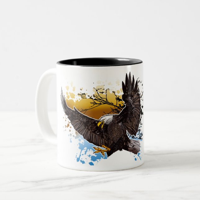 Caneca De Café Em Dois Tons Bald Eagle (Frente Esquerda)