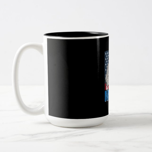 Caneca De Café Em Dois Tons Bald Eagle Merica 4 de julho (Esquerda)