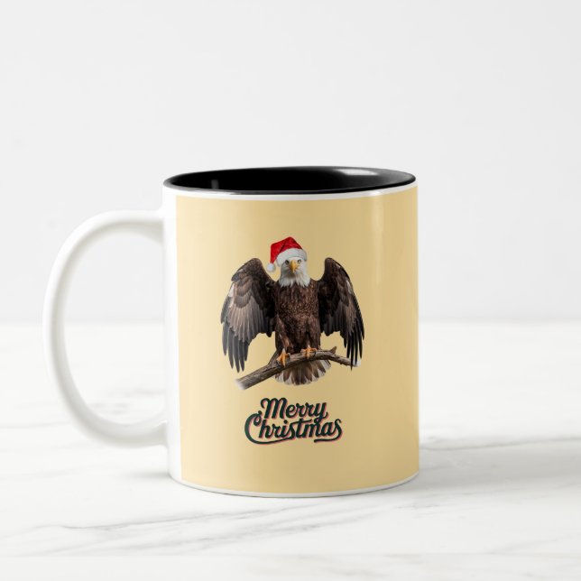 Caneca De Café Em Dois Tons Bald Eagle Natal (Esquerda)