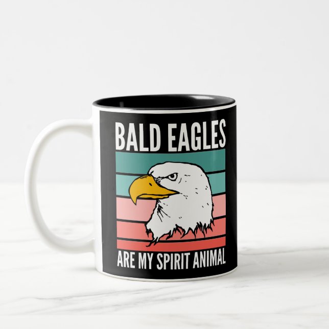 Caneca De Café Em Dois Tons Bald Eagles Are My Spirit Animal (Esquerda)