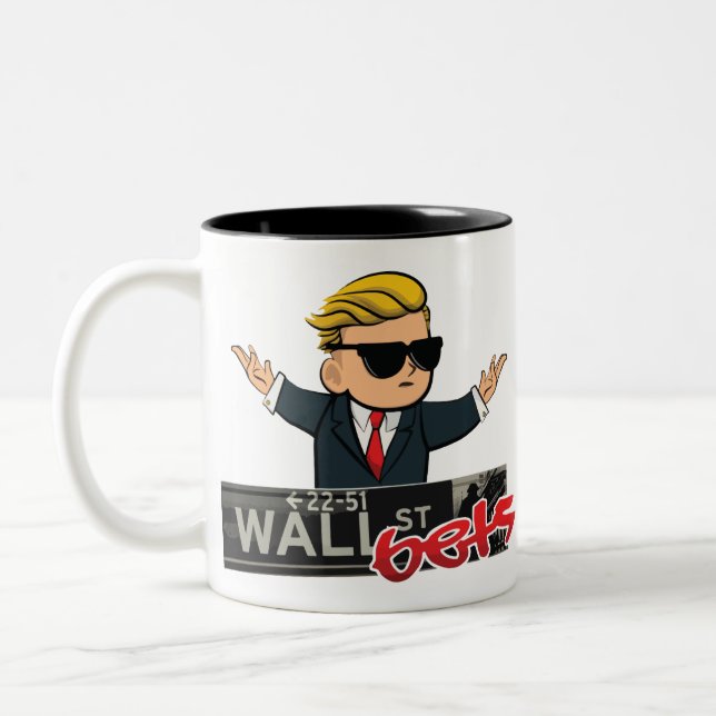 Caneca De Café Em Dois Tons Baldes da Wall Street (Esquerda)